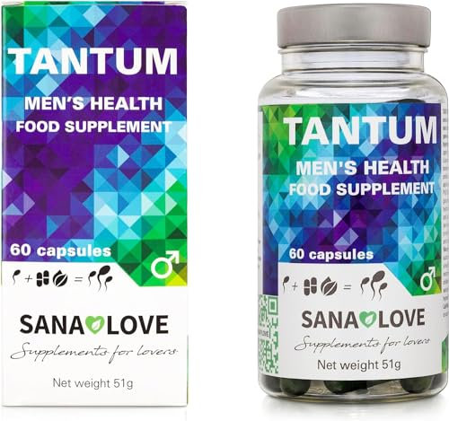 SANA LOVE® - Tantum Man - 60 Capsule - Produzione di sperma e fertilità - 100% vegano - senza glutine - senza lattosio - senza frutta