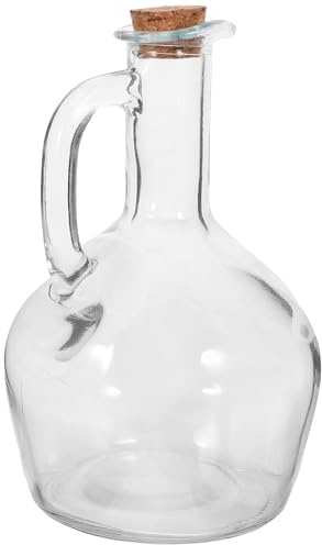 Kichvoe Bouteille Verre Pour Huile Avec Bec Verseur Et Poignée Distributeur Transparent Pour Sauces Vinaigre Et Condiments Récipient Anti-fuite Capacité Idéale Pour Cuisine