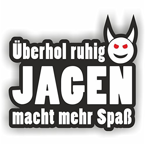 Folien-Zentrum - 2x Überhol Ruhig 8,5 x 7,5 cm - hochwertiger Aufkleber Auto Tuning - OEM & JDM Auto Sticker - Lustige Aufkleber für Auto - Stickerbomb - Autoaufkleber - Made in Germany (2)