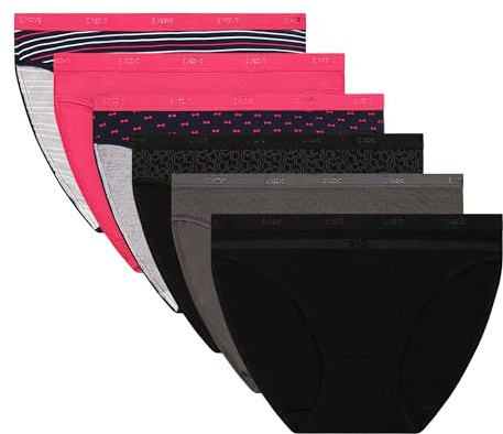 DIM Mutandine da donna set di 6 | Tasche in cotone elasticizzato | Slip confortevole in cotone ed elastan | Multicolore | Stile quotidiano