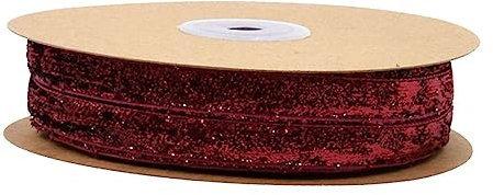 SEWACC 1 Rolle Geschenkverpackungsband Glitzerndes Wickelband Bänder Und Schleifen Wickelband Mit Goldrand Schleifenband Polyesterband Glitzerband Bastelstoffband Boutique-haarbänder