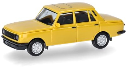 Herpa Modellauto Wartburg 353 84, zitrusgelb, Miniatur im Maßstab 1:87, Sammlerstück, Made in Germany, Modell aus Kunststoff
