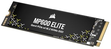CORSAIR MP600 ELITE 4TB M.2 PCIe Gen4 x4 NVMe SSD – M.2 2280 – Bis zu 7.000MB/Sek. Sequentielles Lesen – High–Density 3D TLC NAND – Für Desktops und Laptops – Schwarz