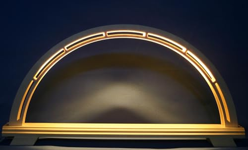 hand.kunst.ERZ LED Schwibbogen Leerbogen modern, unbestückt 62cm x 30cm - zum selbst bestücken - Handwerkskunst aus dem Erzgebirge