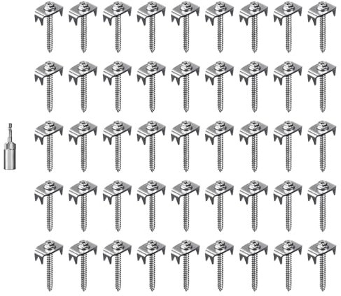 50PCS Garden Fence Stakes Easy Installs Reusable Metal Ground Anchors Heavy Duty Metal Fence Spikes Set for Landscaping