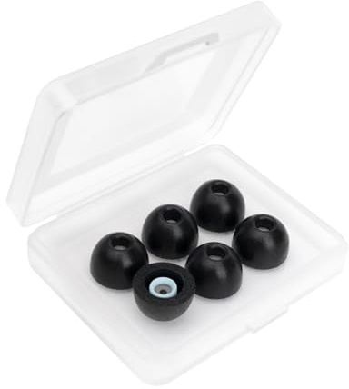 leizhan Memory Schaumstoff Ohrpolster, Ersatz für Silikon-Ohrpolster, hochwertige Geräuschisolierung, für In-Ear-Kopfhörer (3 Paar, L)