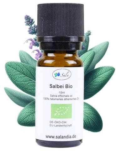 Sala Salbeiöl Aroma ätherisches Öl naturrein BIO - zum Verzehr - 10 ml