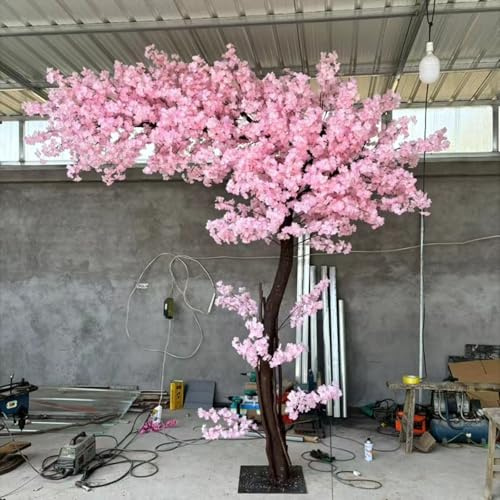 Alberi di Fiori di ciliegio Artificiali, Albero Artificiale Fiori Ciliegio Simulato,Fiori di Sakura di Seta, Piante Simulazione per l'interno, l'esterno e L'Ufficio,001,2x1m