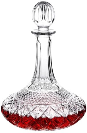 esmen 1500ml/50oz Crystal Glass Wine Aerator,Red Wine Decanter,Household Wine Glass Decanter with Lid, Wine Decanters Red Wine Carafe
