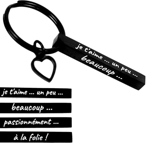 Ernestine - Porte-clés pour homme amour - idée cadeau Saint-Valentin homme - cadeau original - porte-clefs hommes saint-valentin - cadeaux hommes noël anniversaire - porte-clés couple
