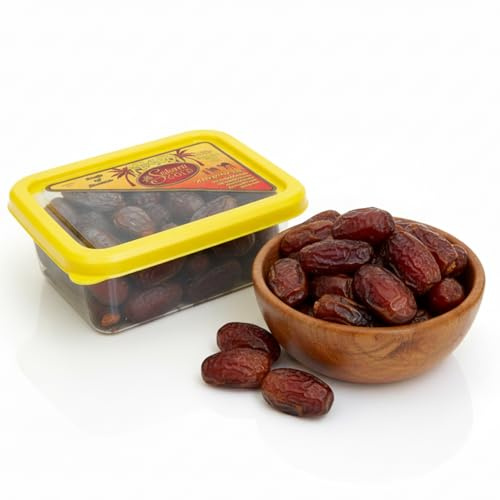 Sahara Gold Non Pitted Medjool Dates - Whole, Sticky, Gluten-Free Natural Sweet Fresh Dates Medjool - Soft, High Fiber Fruit Perfect For Ramadan, Snacking, Baking & Smoothies, 32 oz (2 lb)