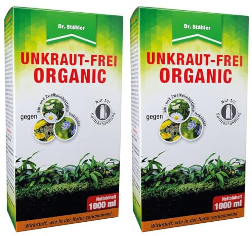 2 x Dr. Stähler Unkraut-Frei ORGANIC 1 Liter - Flora Sparpaket