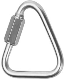 LZZYFPX 1/3/5 Pezzi moschettone con bloccaggio Triangolare in Acciaio Inossidabile 304 con Maglie Rapide, Gancio Portachiavi, moschettone(M6)