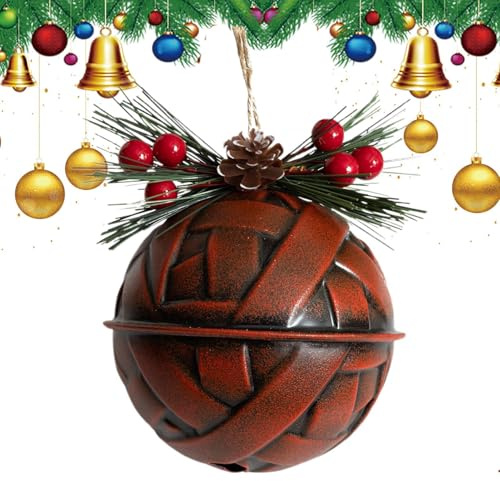 Campana Natalizia - Sonagli Metallici Colorati per Maniglia,Completa per Giardino Soggiorno Camera Finestra