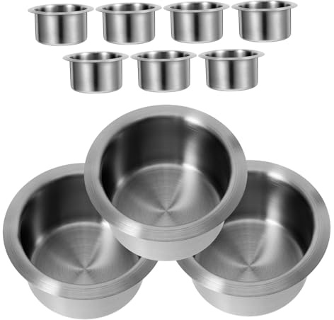 Anneome 10 Pezzi Portabicchieri in Acciaio Inox per Auto e Camper Supporto Resistente e Stabile per Bicchieri Adatto Barche e Design Semplice e Pratico