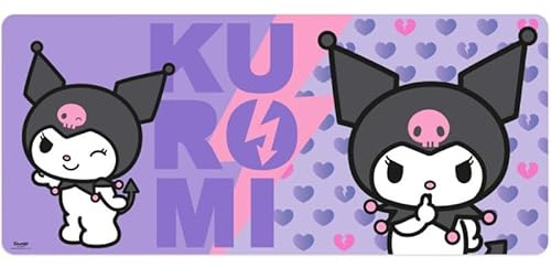 Kids Licensing - Stor skrivbordsmatta 80 x 35 cm av Kuroni, spelmatta och kontor, present till flickor och Sanrio-fans