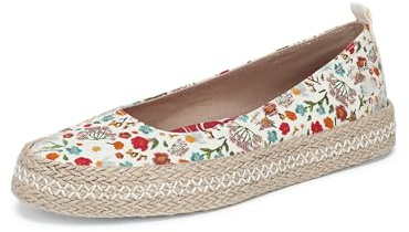 Blowfish Malibu Benita - Bailarinas planas para mujer, Blanco Multi, 37 EU