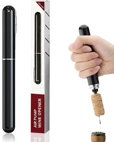Tire-Bouchon Pompe à Air 2-en-1 avec Coupe-Capsule, Ouvre Bouteille à Pression d'air Portable Décapsuleur pour Sommelier,Maison,Restaurant,Fête,Cadeaux pour Amateurs de Vin