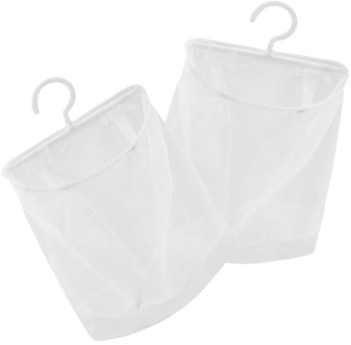 Uonlytech 2pezzi Borsa Rete per Mollette da Bucato Organizzatore Multiuso da Appendere Contenitore Salvaspazio per Cosmetici Biancheria Intima o Giocattoli