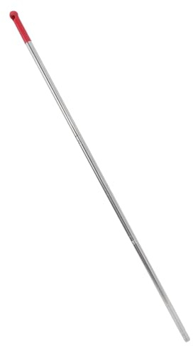 Abaodam Broom Handle Grip Replacement 105cm Stainless Steel Broom Stick Pole with Threaded End for Bathroom and Household Cleaning Tools Random Color