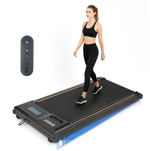 MINENICE laufband für zuhause,8.8% Steigung,8km/h max 120KG/100KG 2.0HP laufband für zuhause klappbar mit LED,Fernbedienung für Büro mit Fernbedienung für das Heimbüro