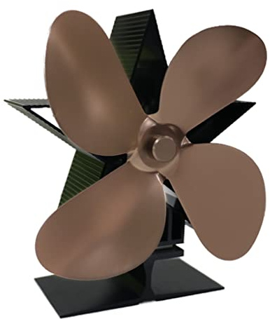 4 Silent Heat Powered Wood Stove Fan Small for for Your Home Auto-Sensing Fan Heat Powered