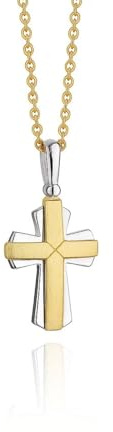 Gold Halskette Mit Kreuz-Anhänger Aus 333er Gold Längenverstellbar 38-42cm