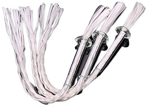 Dochthalter für Öllampen, Glas, mit 12 cm Baumwolldocht, für Kerosen, Öl, Alkohol-Lampe, 3 Stück