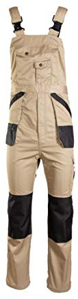 Brixton Salopette de travail Pantalon de jardinage Pantalon de protection pour homme, beige, 56