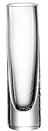 Leonardo Novara Deko-Vase in modernem Design, schmale, zylinderförmige Glasvase für einzelne Blumen als Solifleurvase, Höhe: 16,4 cm, Durchmesser 4,5 cm, 120 ml, 018624