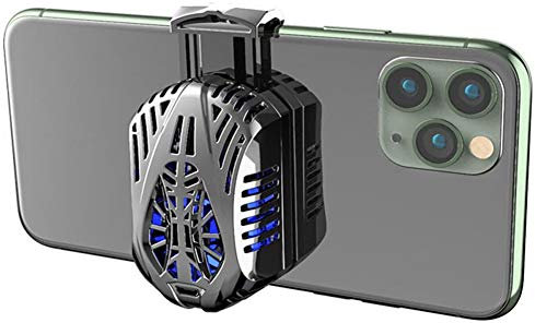 LAOLI Mobile Phone Radiator, Cell Phone Cooler Fan, Mini Phone Cooler By Air Conditioning Principle Semiconductor Refrigeration Cooling for 5-7.3 Inch IOS/Android Smart Phone Tablet (black)