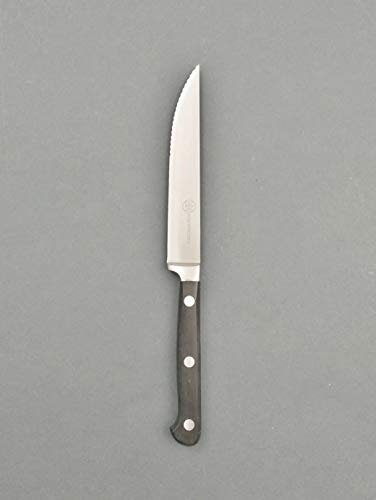 DUE BUOI Coltello FORGIATO da Bistecca Lama SEGHETTATA