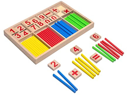Natureich Montessori Mathematik Spielzeug Material aus Holz Einmaleins Spiel zum Zahlen 1x1 Addition rechnen Lernen Rechenhilfe für Jungen & Mädchen 1. Klasse Entwicklung Geschenk Kinder ab 6 Jahre