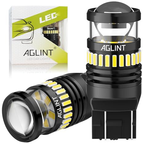 AGLINT T20 LED Bulb W21W 7443 7440 W21/5W 12V 24V Replacement for Car Backup Reverse Light DRL Daytime Running Tail Turn Signal Brake Parking Lights 6500K White 2PCS