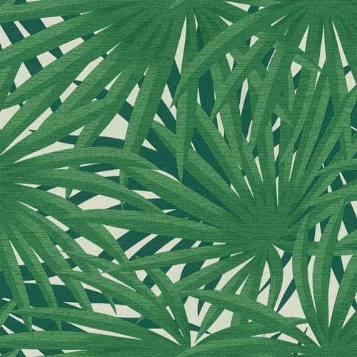 Papier peint floral Profhome 378613-GU papier peint intissé lisse avec un dessin floral mat vert blanc 5,33 m2