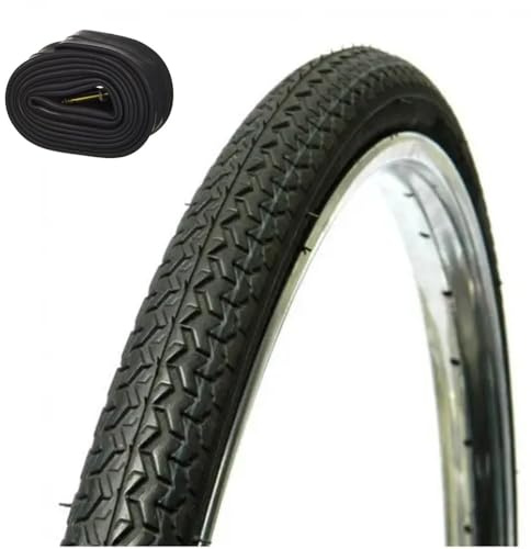 COPERTONE + CAMERA D'ARIA 26 X 1 3/8 (37-590) PER BICICLETTA STRADALE PNEUMATICO NERO IN GOMMA X BICI SCATTO FISSO TREKKING CITYBIKE OLANDA GRAZIELLA PASSEGGIO