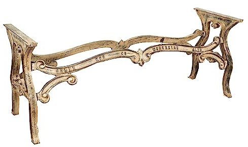 Biscottini Tischgestell aus Gusseisen, Tisch aus Schmiedeeisen für Garten, Tischunterlage, antikes Finish