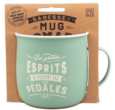 MUG NOMADE - Personalisierte Tee- und Kaffeetasse mit Radfahrermotiv – Geschenk für Damen und Herren