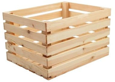 BAS Caisse en Bois Vintage 50 x 40 x 30 cm - à Pommes, Fruits, Vin (1)