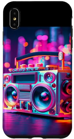 Hülle für iPhone XS Max Old School Vintage Boombox 80er Rap 90er Jahre Radio Mixtape Musik