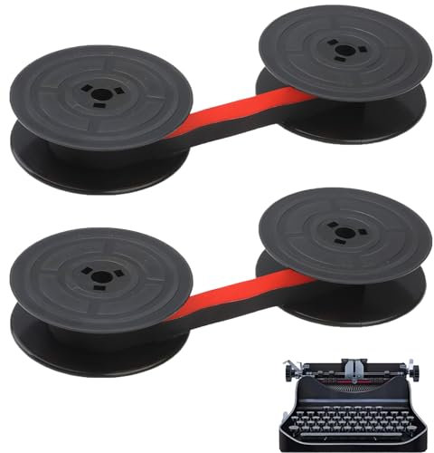 2 Stück Farbband für Schreibmaschine, Schreibmaschinenband Doppelpack Nylon Typewriters Farbband Universelle kompatibel mit verschiedenen Schreibmaschinenmodellen vielseitigen Zubehör (2)