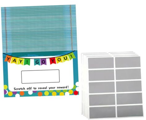 VILLCASE 50 Blatt Rubbelkarten Für Kinder Party-rubbelkarten Erstellen Sie Ihre Eigenen Rubbellose