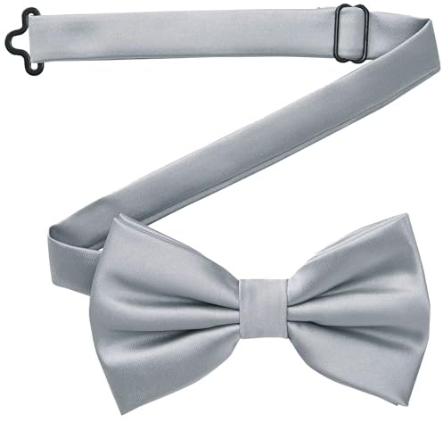 DonDon Fliege Herren handgefertigt Seiden-Look 12 x 6 cm Fliege