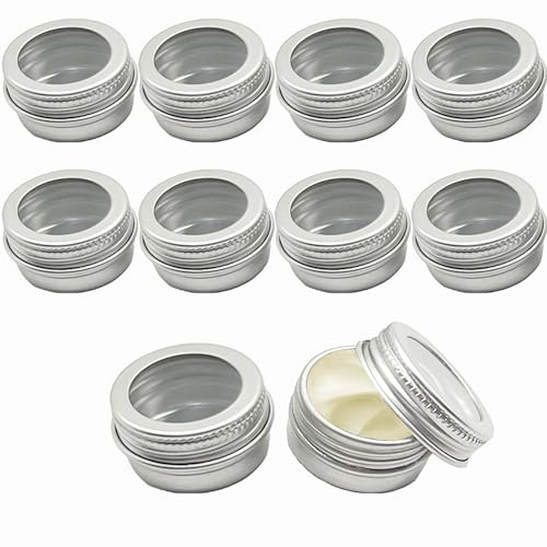 OHYER Pots en Aluminium conteneurs cosmétiques vide pot de voyage ronde Petits Pots en Aluminium Pot Bougie Vide Pots de Voyage Rondes Pots de Contenants Vides Petit Pots Vide (5ml 25 * 15mm)