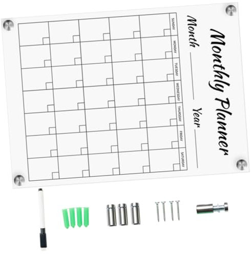 STOBOK Memo Bord Abwischbare Tafel Nachrichtentafel Für Zuhause Memo Und Nachrichtentafeln Monatsplanungs-dekoration Kreative Memotafel Acryl Tafel Türschild Planungstafel
