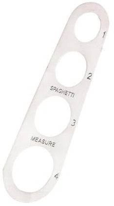 IMIKEYA 4holes Pasta Portion Tools Measurer Pasta Ruler Spaghetti Utensil Stainless Steel Easy Serving for Chef Kitchen
