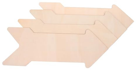 OSALADI 4stücke Holzschnitte Zum Bemalen Diy Formen Holzschild Blanker Holztafel-dekore Unfertige Holzspäne