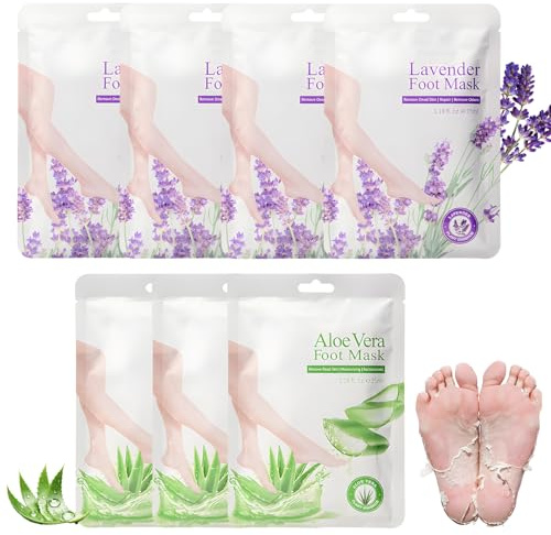 Pluvyze 7 Paar Fußmaske Fussmaske Socken Fussmaske Sehr Trockene Füsse Fussmaske Hornhautentfernung Hornhaut Maske Füße