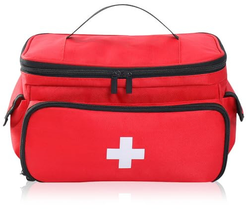 ZONJIE Erste Hilfe Tasche - Tragbar Reiseapotheke Tasche, Notfalltasche Medizinische Tasches für Haushalt, Häusliche Pflege, Reise oder Notfallveranstaltung Reise Aufbewahrungstasche, Rot