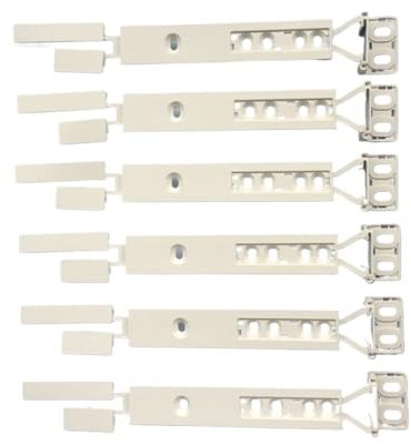Integrated Fridge Freezer Door Plastic Mounting Bracket Fixing Slide Kit Refrigerator Door Connector Guide Rail Assembly(6pcs)